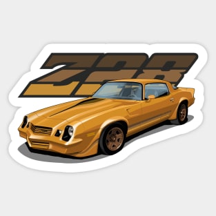 1981 Chevrolet Camaro Z28 in gold Sticker